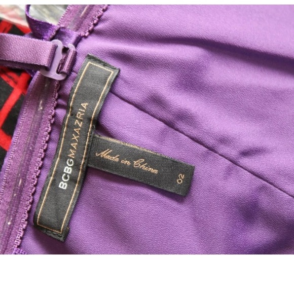 BCBG Pleated Chiffon Party Dress - Picture 4 of 6